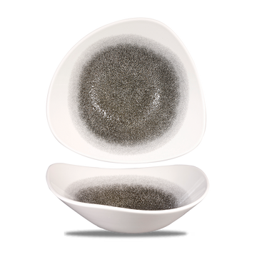 Raku Quartz Black Triangle Bowl 23.5cm